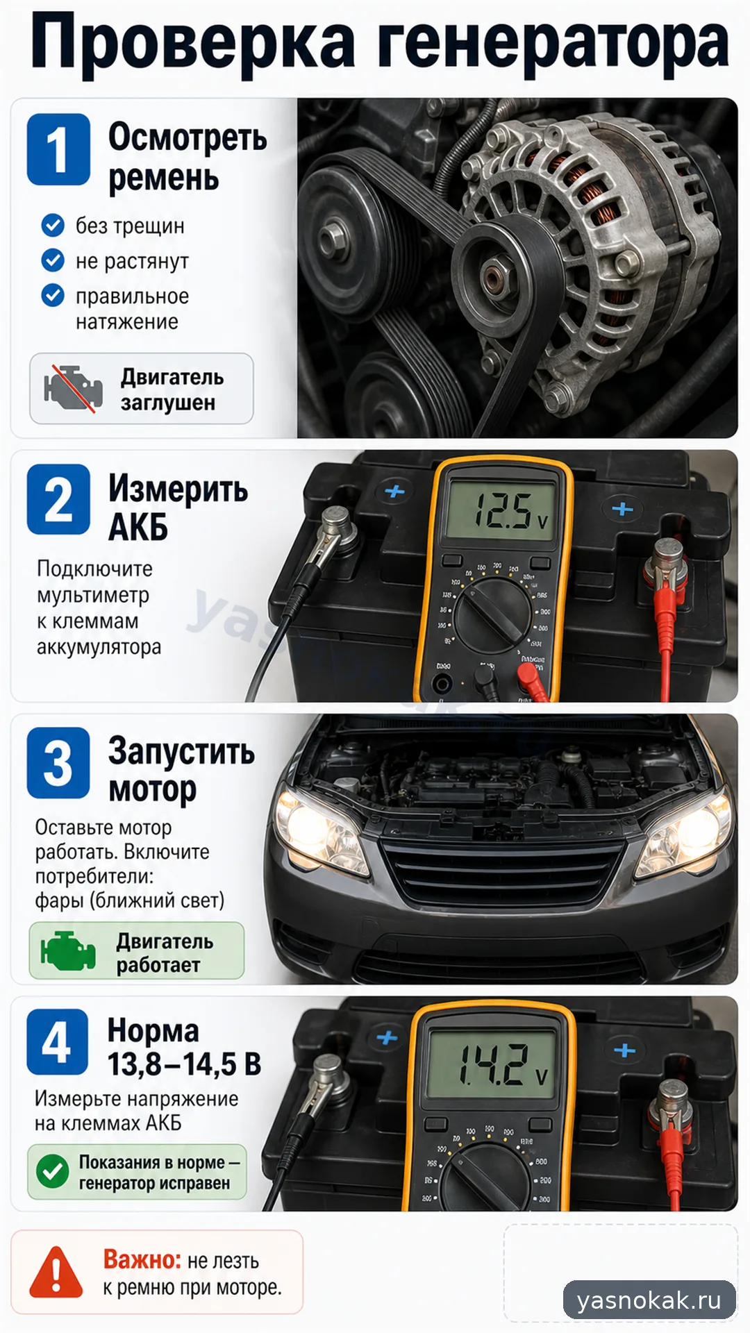 Схема: Как проверить генератор автомобиля