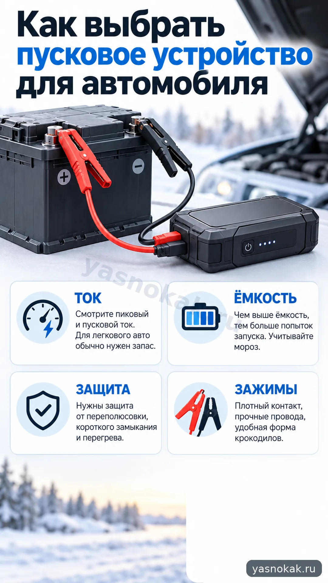 Схема: Как выбрать пусковое устройство для автомобиля