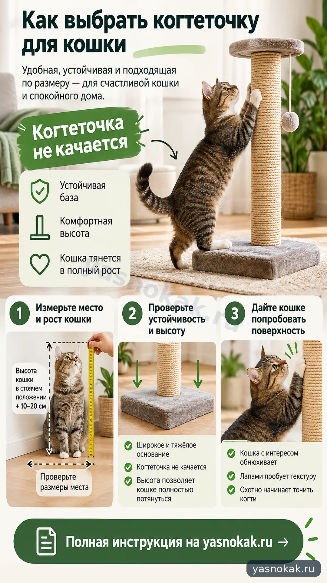 Схема: Как выбрать когтеточку Trixie для кошки