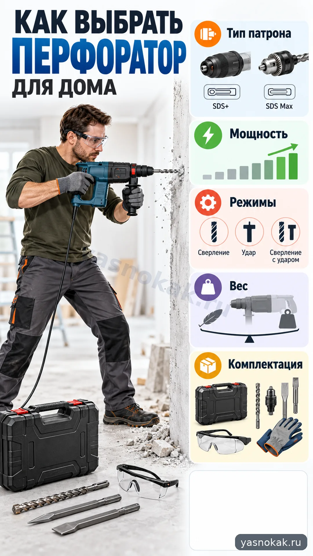 Схема: Как выбрать перфоратор Bosch для дома