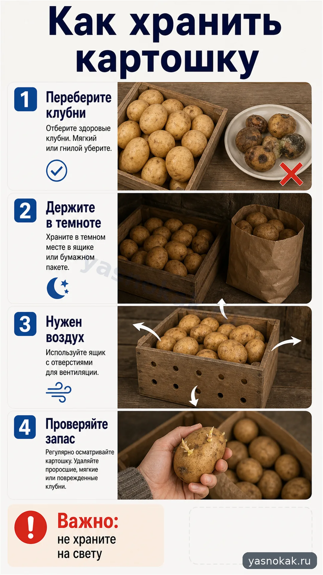 Схема: Как хранить картошку