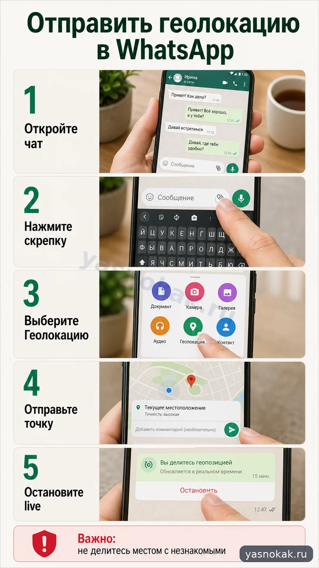 Схема: Как отправить геолокацию в ватсапе