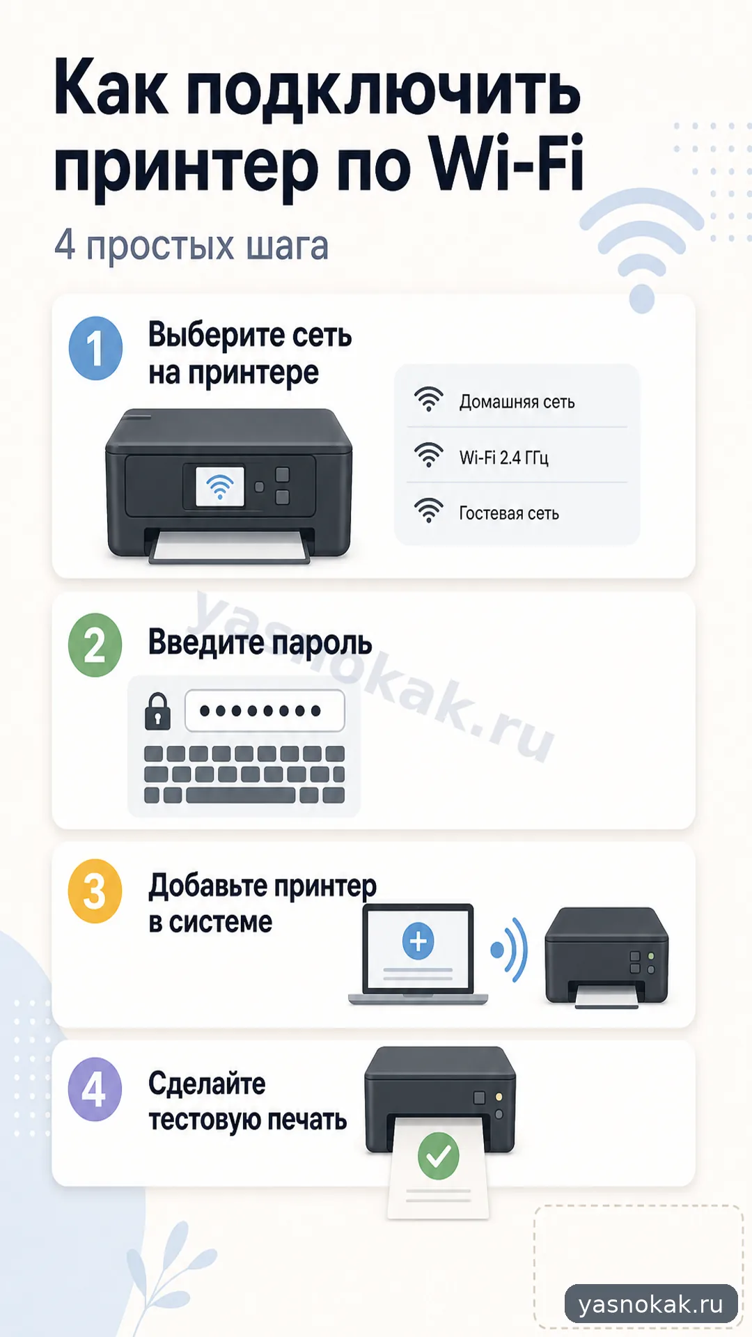Схема: Как подключить принтер по Wi‑Fi